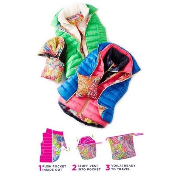 Lilly Pulitzer Allie Packable Down Puffer Vest - Picture 7 of 7